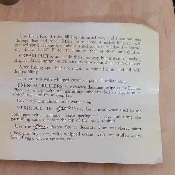 Vintage Ateco Pastry Set With Original Box Decorating Tips Bags Coupler 60s 70s - Picture 13 of 16